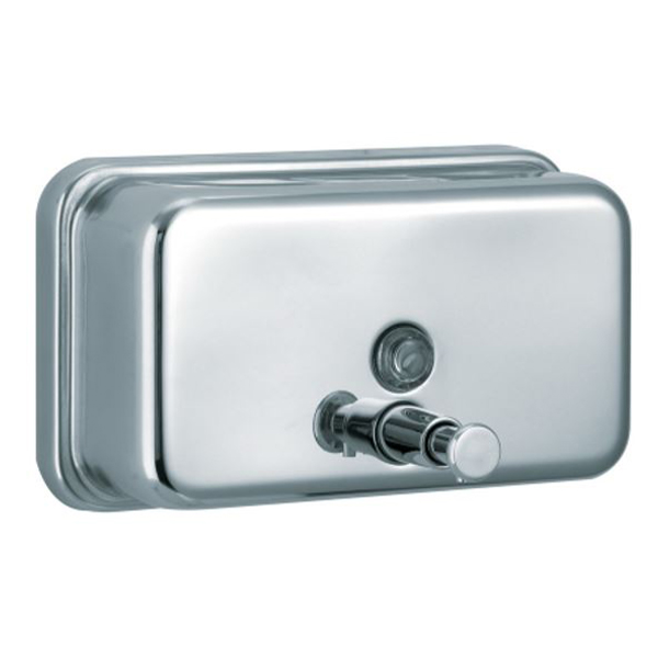 Stainless Liquid Wall Dispenser Horizontal Silver